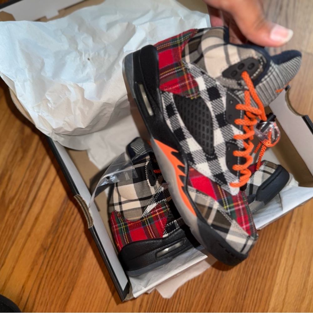 Plaid Jordan 5s Sneaker